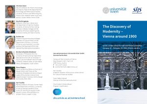 Depliant informativo winter schhol Cultural Historical Studies  "The Discovery of Modernity - Vienna Around 1900"